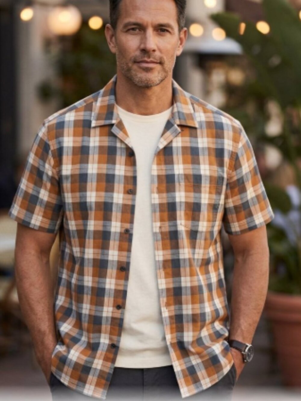 Arcteryx Mens Plaid Camp Shirt XXL Short Sleeve Shirt (46"chest)